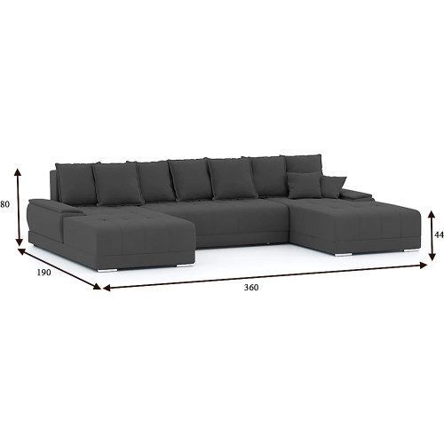 Диван модульный Nordviks П П-образный Plush Style-2