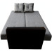Диван прямой Амстердам Grey Black книжка
