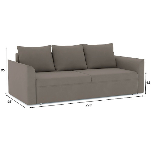 Диван прямой Эрдинг Plush Light Brown