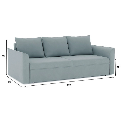 Диван прямой Эрдинг Plush Light Grey