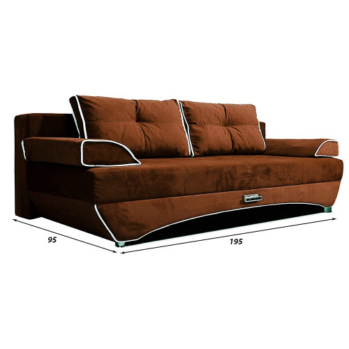 Диван прямой Валенсия Plush Brown
