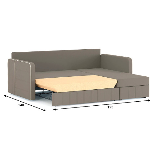 Диван угловой Слим Plush Light Brown