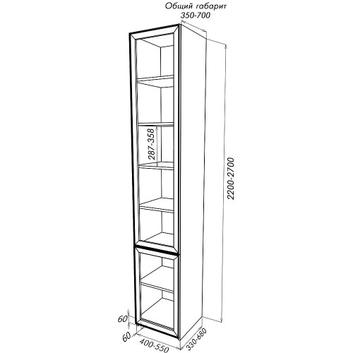 Шкаф Кредо-2.1 Style-2