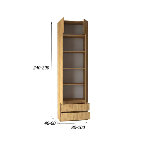 Шкаф Норд-2.5 МДФ с антресолью Style-1
