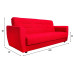 Диван прямой Лира Red