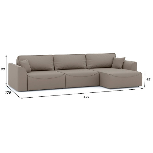 Диван угловой Рафаэль-3 Зара Light Brown
