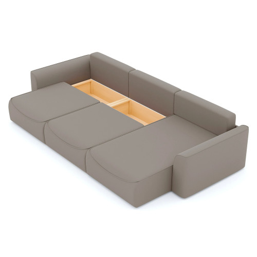 Диван угловой Рафаэль-3 Зара Light Brown
