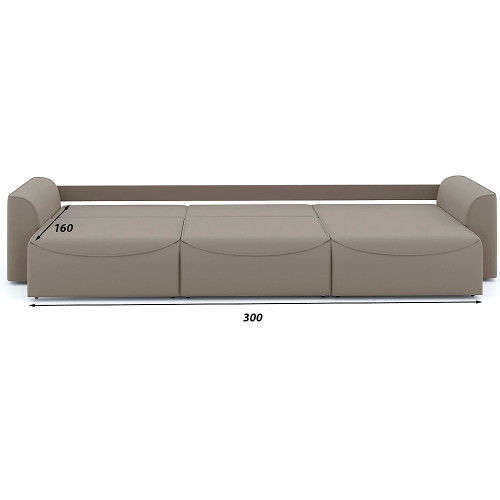 Диван угловой Рафаэль-3 Зара Light Brown
