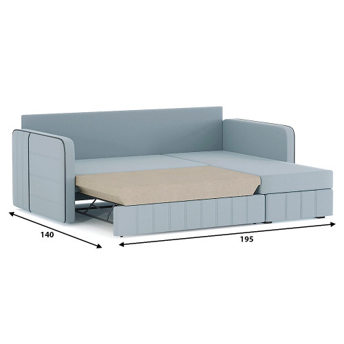 Диван угловой Слим Plush Light Grey