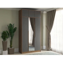 Шкаф Монс-3 МДФ с антресолью и зеркалом Style-5