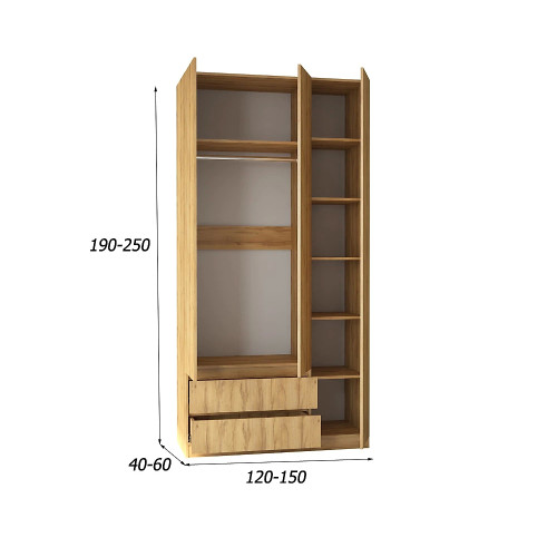 Шкаф Норд-3.4 МДФ Style-1