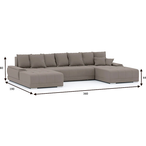 Диван модульный Nordviks П П-образный Plush Style-6