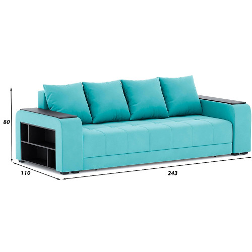Диван прямой Дубай Light Plush Blue
