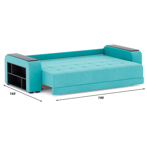 Диван прямой Дубай Light Plush Blue