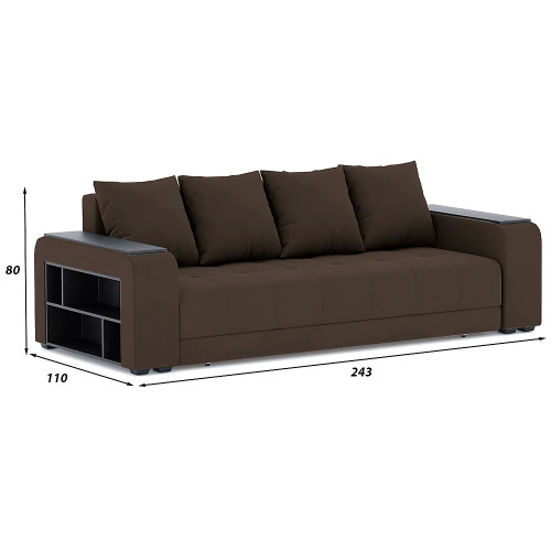 Диван прямой Дубай Light Plush Brown