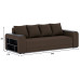 Диван прямой Дубай Light Plush Brown