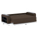 Диван прямой Дубай Light Plush Brown