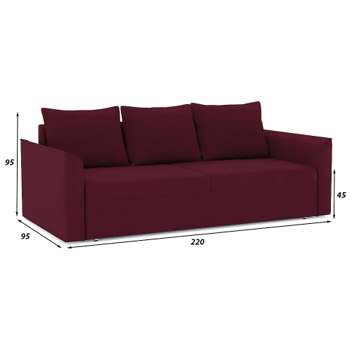 Диван прямой Эрдинг Plush Red