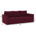 Диван прямой Эрдинг Plush Red