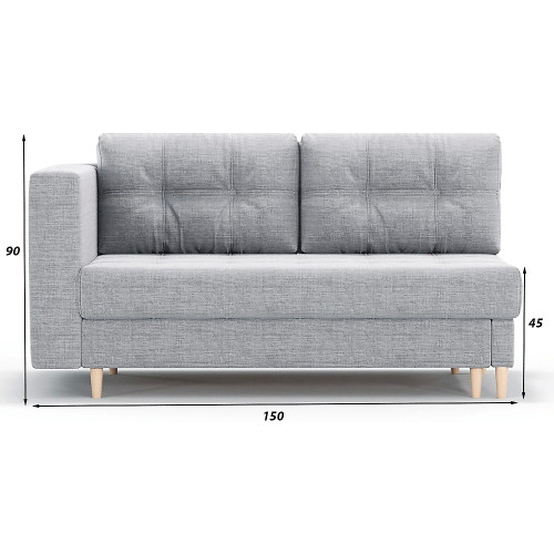 Диван прямой Лея Сountry Light Grey
