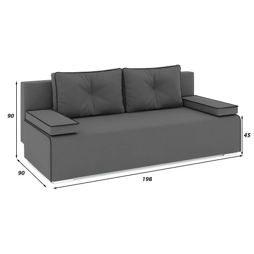 Диван прямой Лиссабон Plush Grey