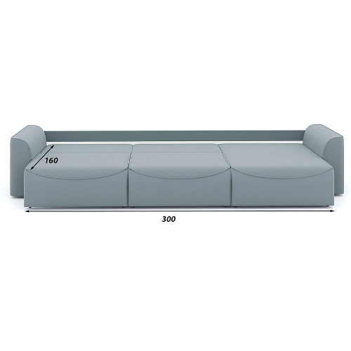 Диван угловой Рафаэль-3 Зара Light Grey