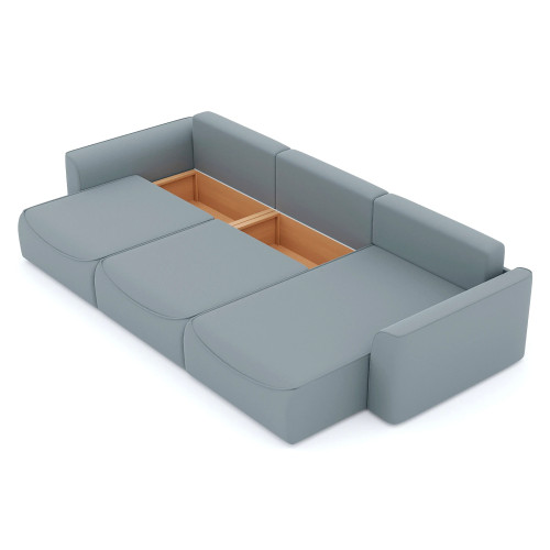 Диван угловой Рафаэль-3 Зара Light Grey