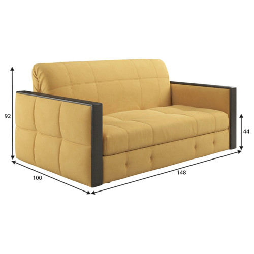 Диван Соренто-3 Plush Yellow