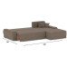 Диван угловой Nordviks (Модерн) Plush Light Brown