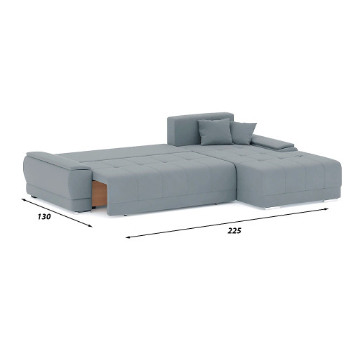Диван угловой Nordviks (Модерн) Plush Light Grey