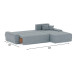 Диван угловой Nordviks (Модерн) Plush Light Grey