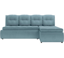 Диван угловой Кормак Велюр Light Blue