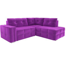 Диван угловой Леос micro-velvet Purple еврокнижка