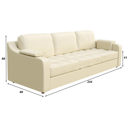 Диван Берета Beige кожаный