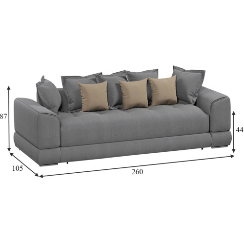 Диван прямой Стиль (Модерн, Nordkisa) Grey