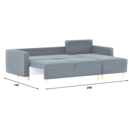 Диван угловой Белфаст Plush Light Grey