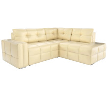 Диван угловой Леос Eco-leather Beige еврокнижка