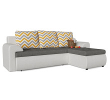 Диван угловой Кормак Modus grey white zigzag еврокнижка