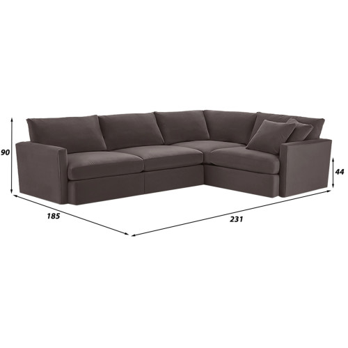 Диван модульный угловой Марсия Brown