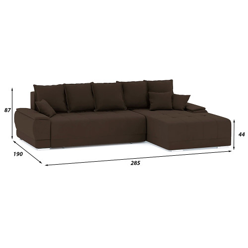 Диван угловой Nordviks (Модерн) Plush Brown