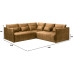 Диван угловой Чилетти Лонг Light Brown