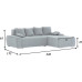 Диван угловой Nordviks Мини (Модерн) Plush Light Grey