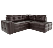 Диван угловой Леос Eco-leather Brown еврокнижка