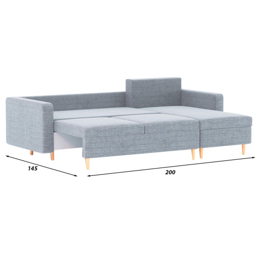Диван угловой Белфаст Сountry Light Grey