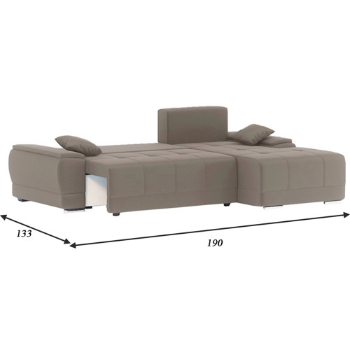 Диван угловой Nordviks Мини (Модерн) Plush Light Brown