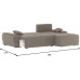 Диван угловой Nordviks Мини (Модерн) Plush Light Brown