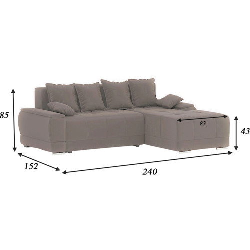 Диван угловой Nordviks Мини (Модерн) Plush Light Brown