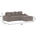 Диван угловой Nordviks Мини (Модерн) Plush Light Brown