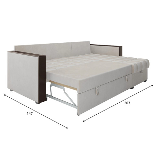 Диван угловой Техас Вельвет Бархат Beige