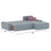 Диван угловой Nordviks (Модерн) Plush Light Grey - Пасти